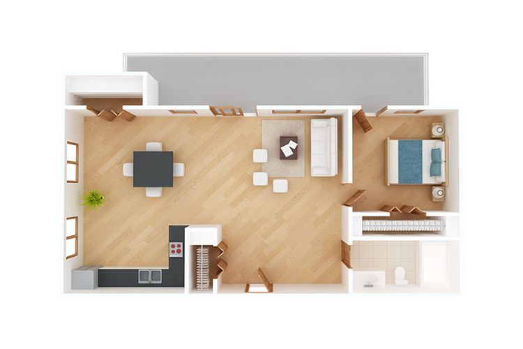 Apartment,Floor,Plan,Top,View,Isolated,On,White